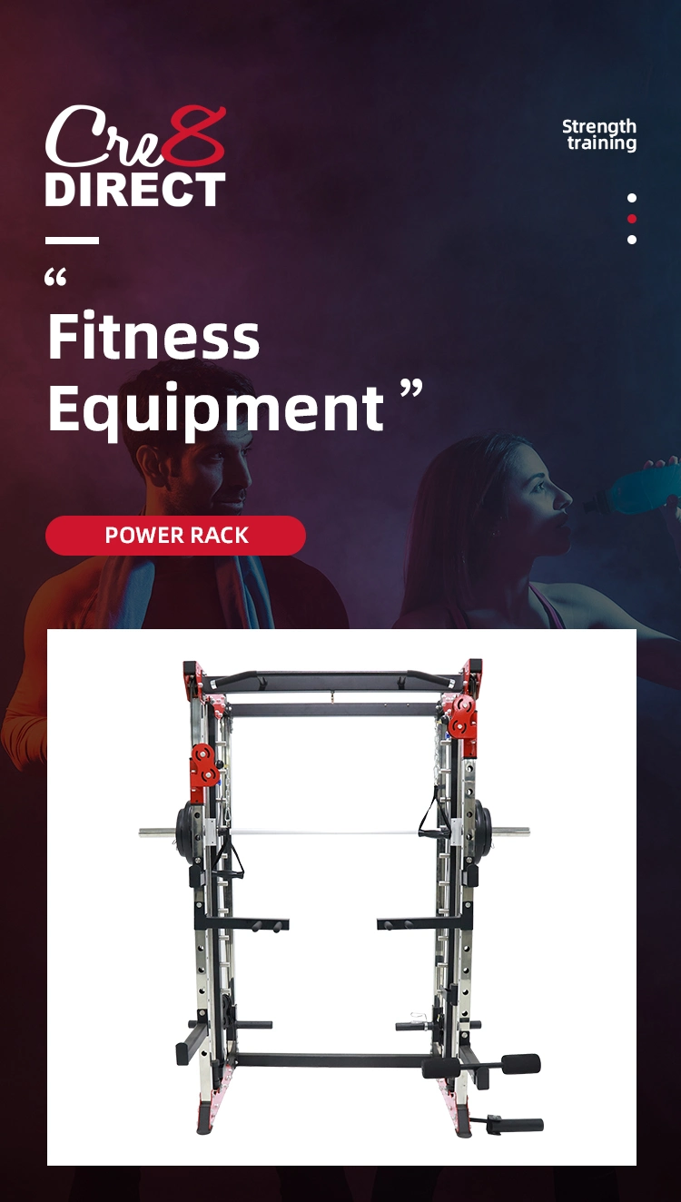 Commercial Strength Training Power Rack Squat Cage, Q235 Steel, 180 Max User Weight, Model 005, Multi Gym Fitness Equipment