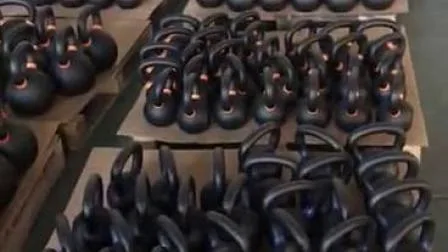 체육관 적당 장비 경쟁 무게 훈련 무쇠 분말 입히는 Kettlebell